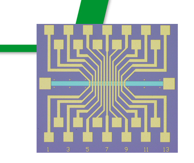 Wafer containing magnetic sensors and arrays