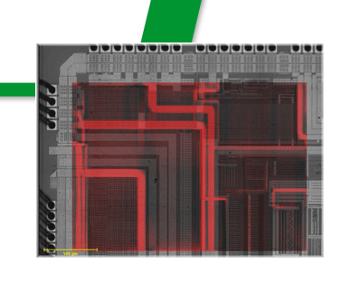 Multi-level IC die with overlaid current density map
